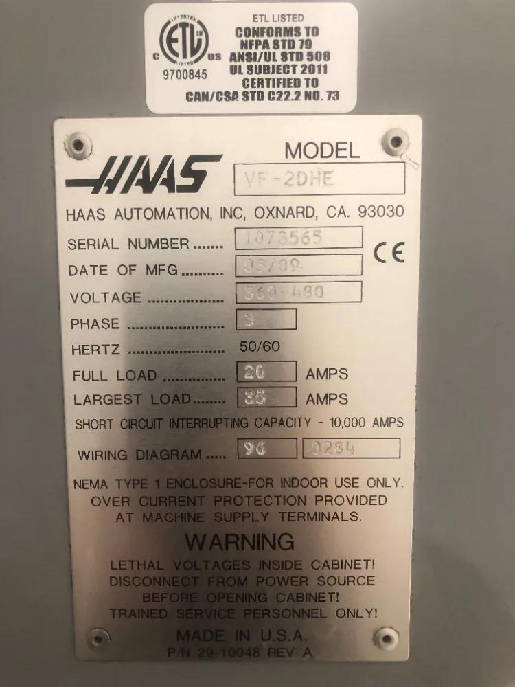 Gebruikt Haas VF-2 DHE I Verticale Bewerking Centrum