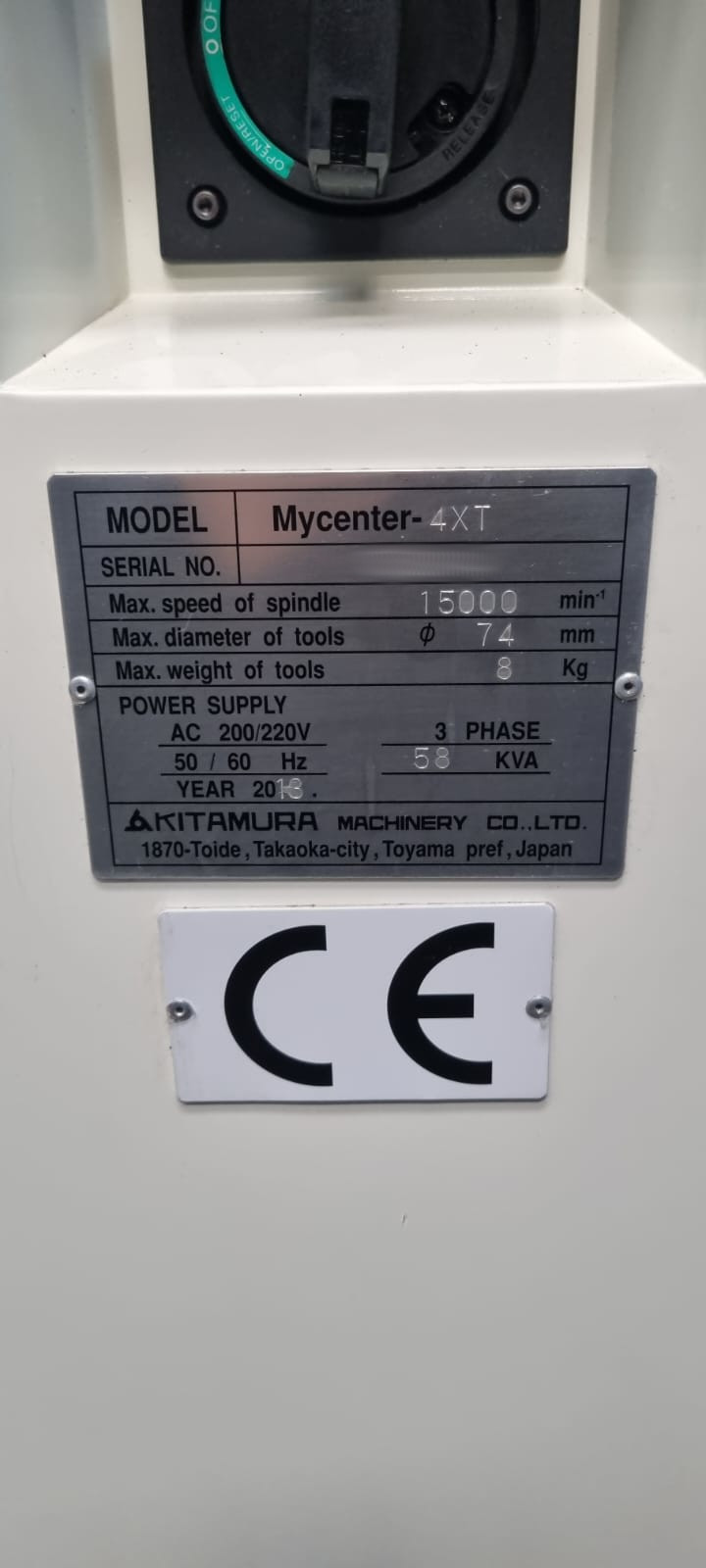 Used Kitamura Mycenter-4XT I 5-Axis Vertical Machining Center I 2013