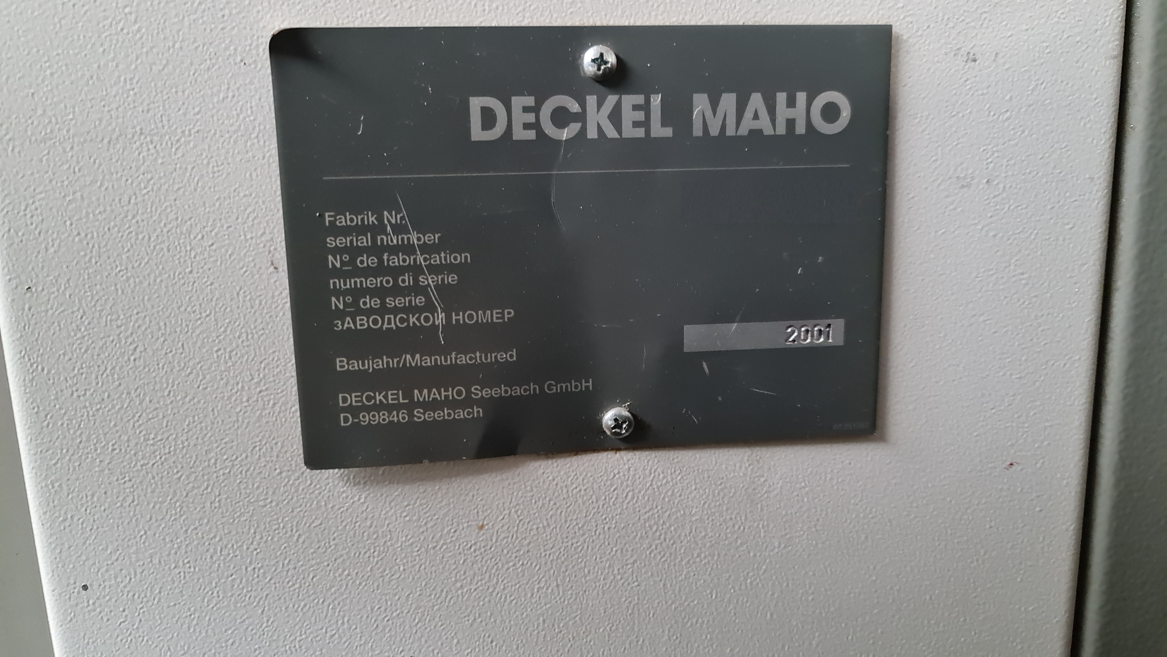 Usado Centro de mecanizado vertical Deckel Maho DMU Evolution 50 I 2001