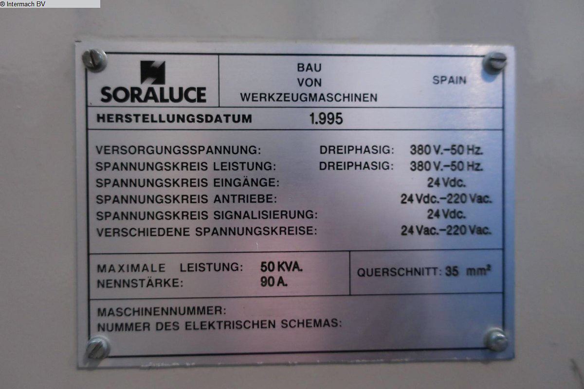 Used Soraluce Soramill 4 TF4 - Bed Milling - 1995