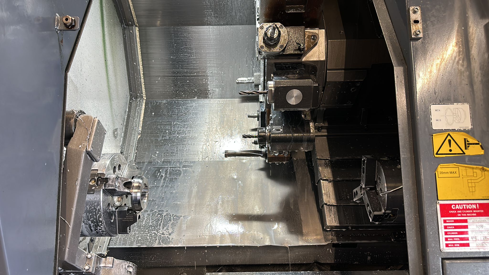 Used Mazak Super Quick Turn 15MS Mark II I CNC Lathe