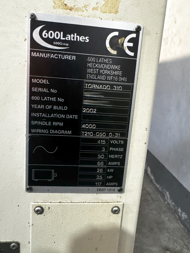Used Colchester Tornado 310 I CNC Lathe