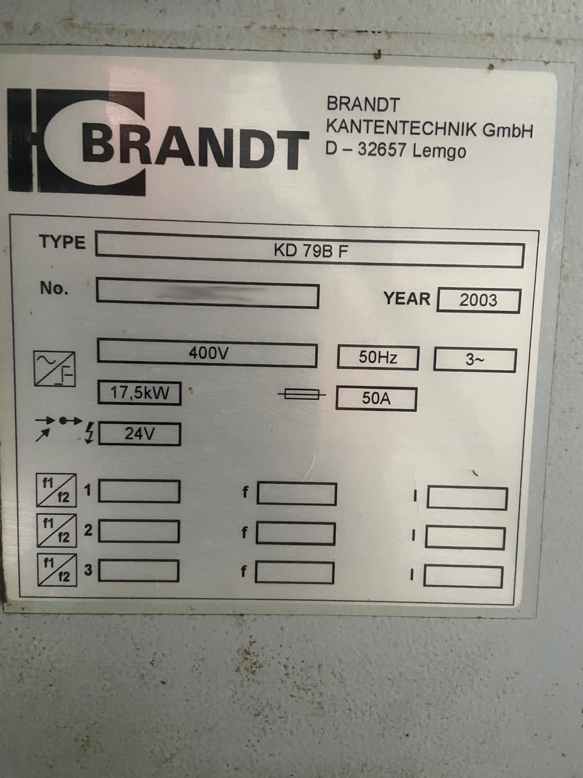Used Brandt Profiline KD 79B F I Edgebanding I 2003