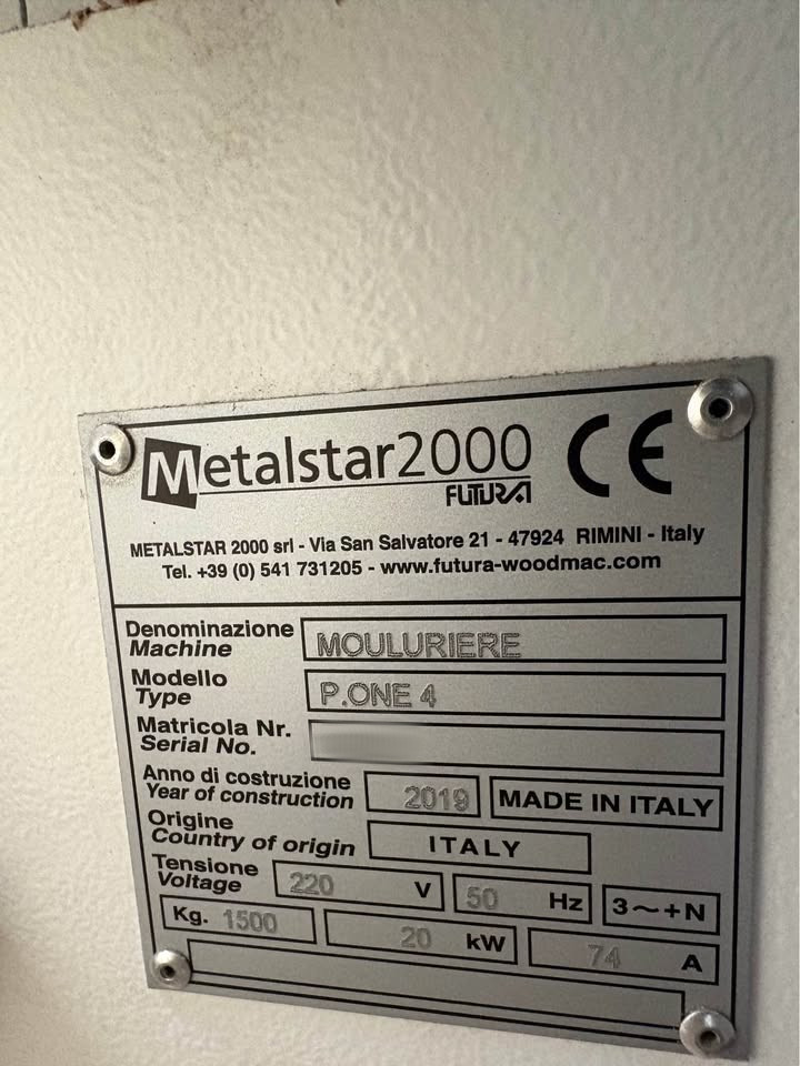 Used Futura Mouluriere P.ONE 4 I  Automatic 4-Side Planer I 2019