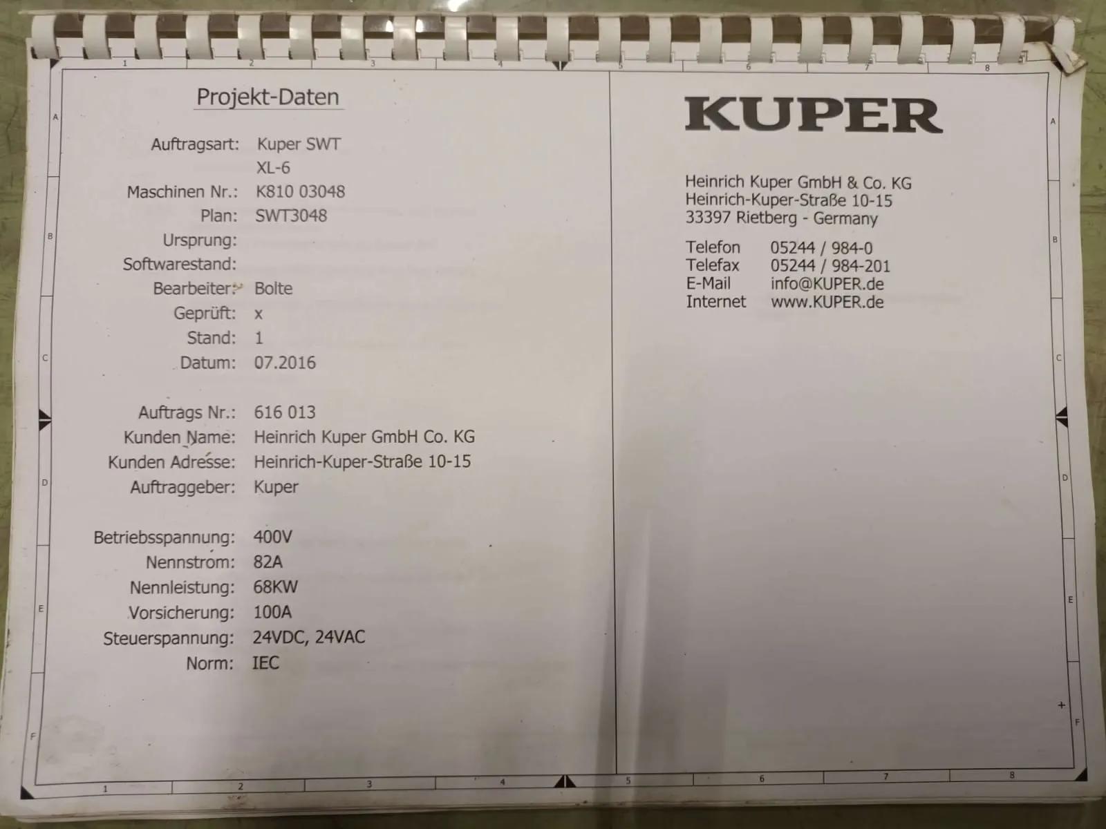 Usado Kuper SWT XL-6A I Máquina de Aserrar y Moldear