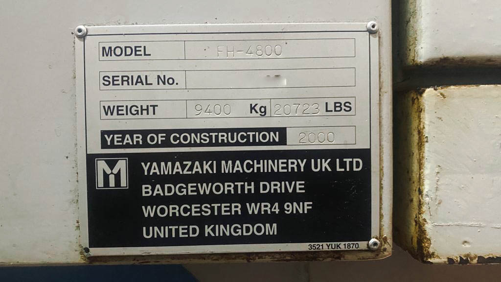 Used Mazak FH 4800 - Horizontal Machining Center - 2000