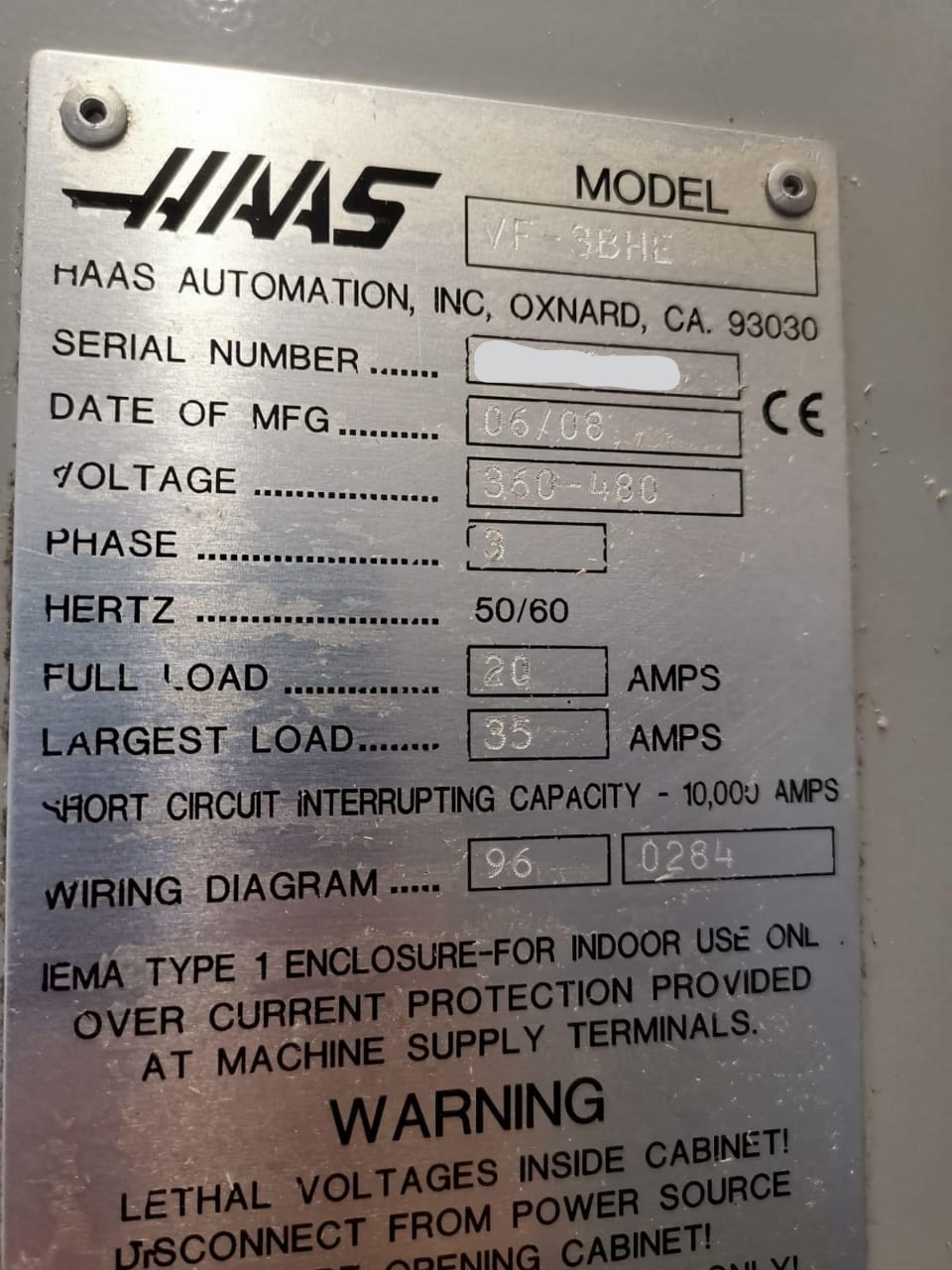 Used HAAS VF 3 BHE - VMC