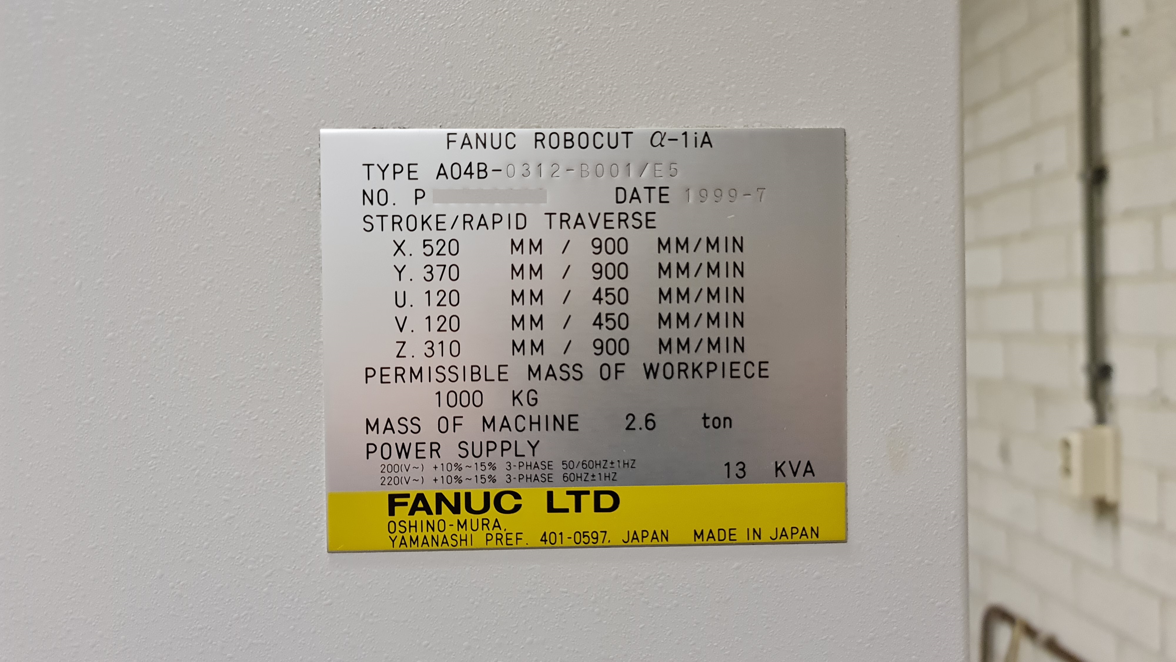 Used FANUC ROBOCUT a 1iA - A04B