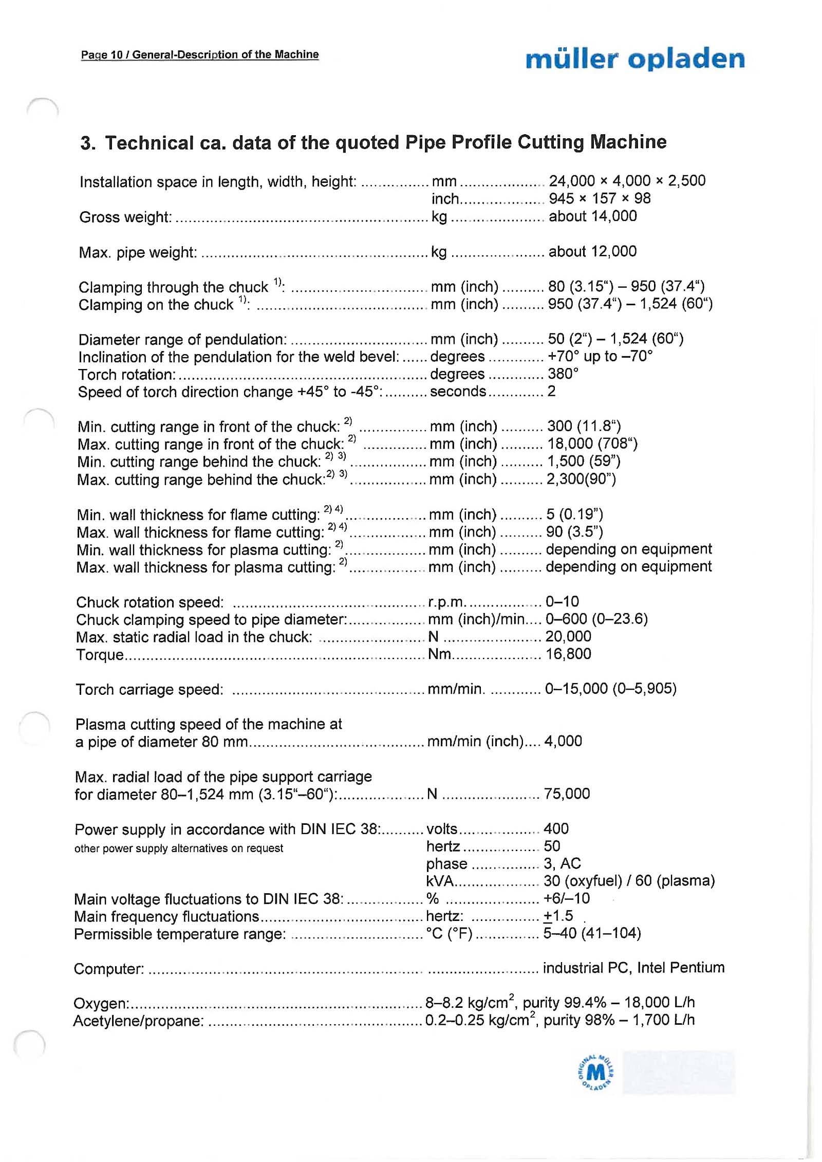 Gebruikt Mueller Opladen RW 80/1500 mm - Pijp Profilering Snijmachine - 2008
