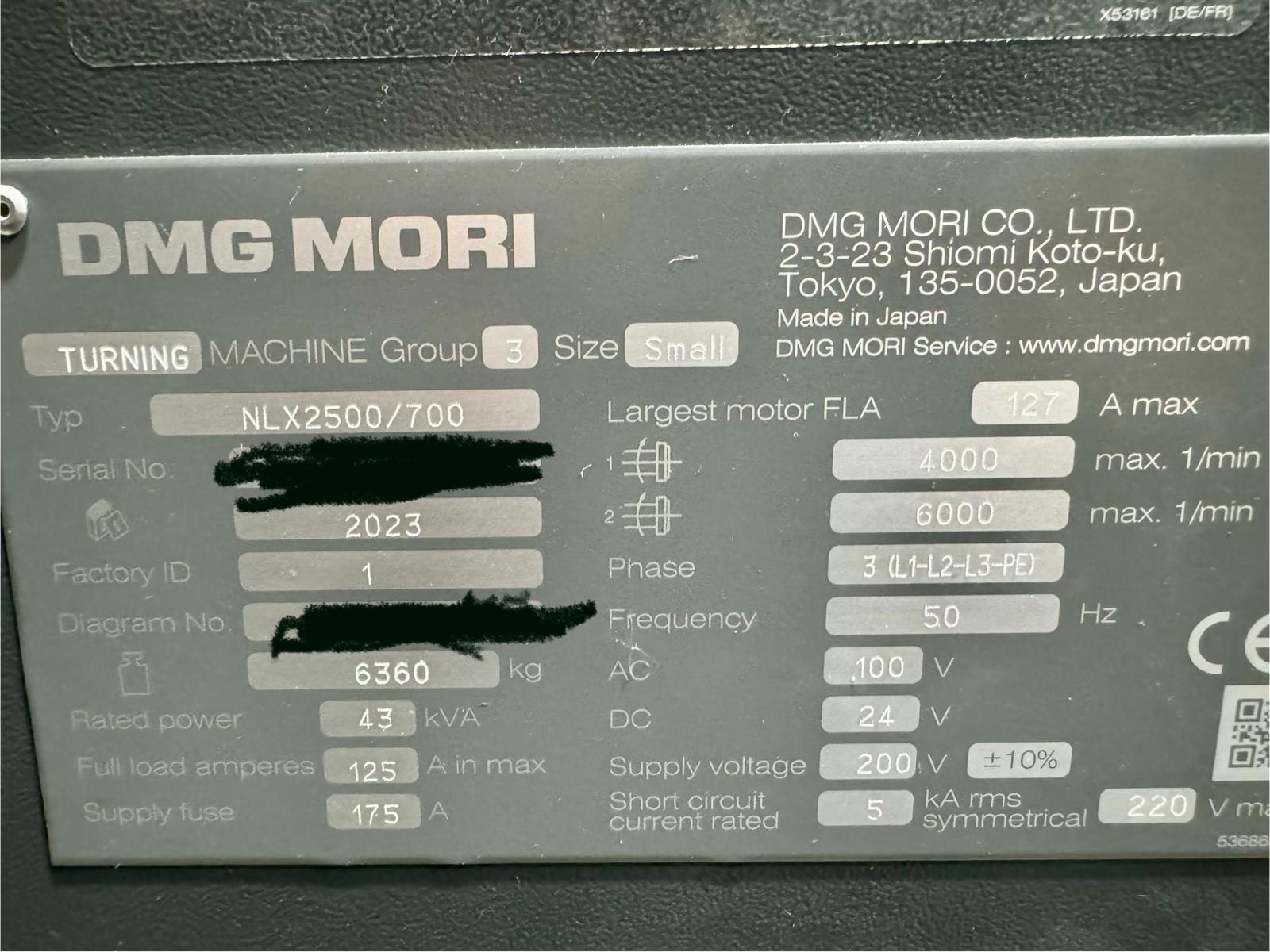 Used DMG Mori NLX2500/700 I CNC Turning Center I 2023