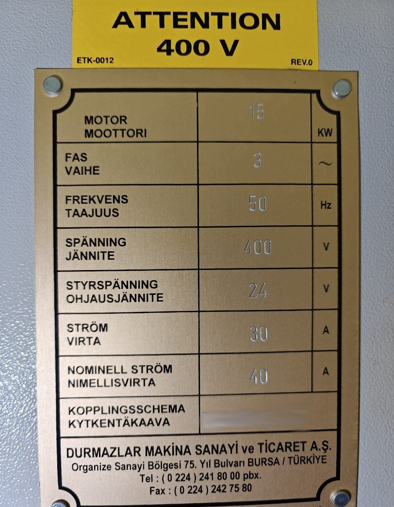 Used Durma CNC 3 HAP 40160 I Press Brake I 2005