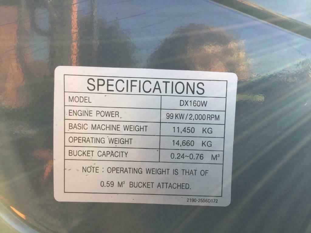 Usado 2008 DOOSAN DX 160W