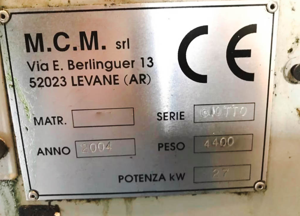 Used MCM Giotto - CNC Lathe - 2004