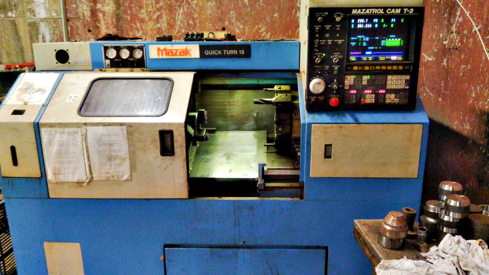 Used Mazak quick turn 15 - CNC Lathe - 1988