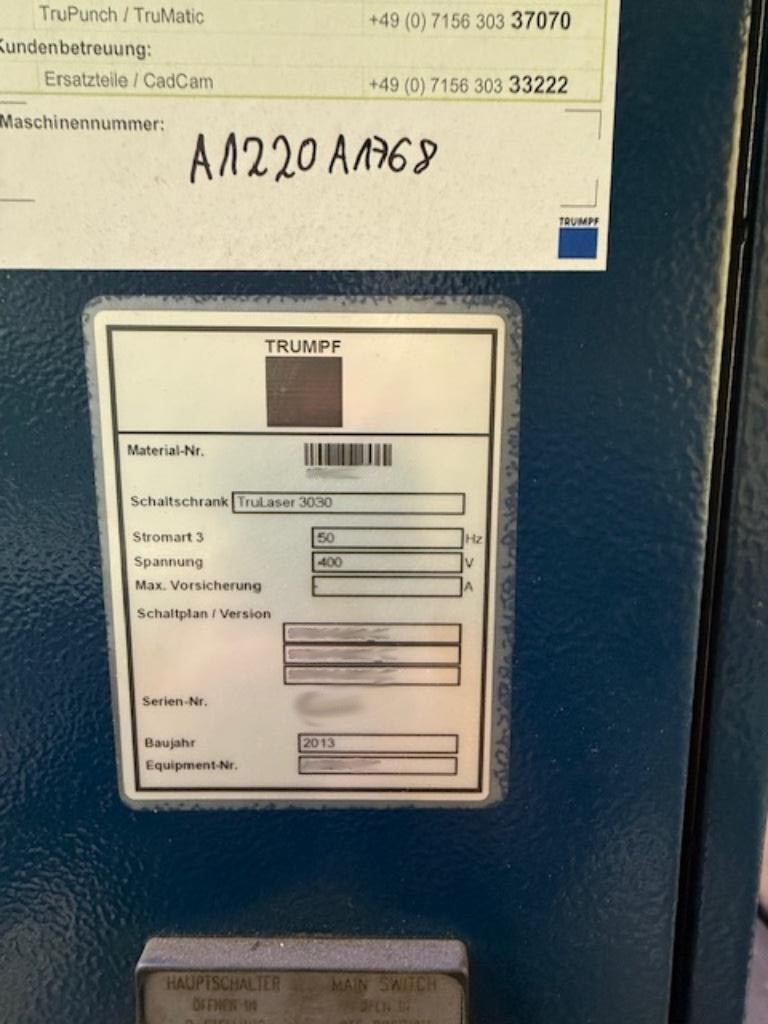 Used Trumpf TruLaser 3030 I Laser Cutting I 2013