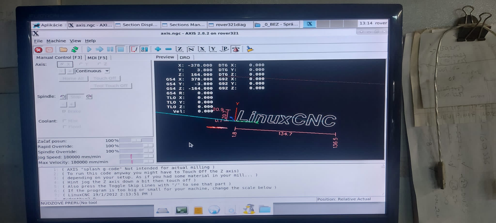 Used Biesse Rover 321 R I CNC Machining Center I 1996