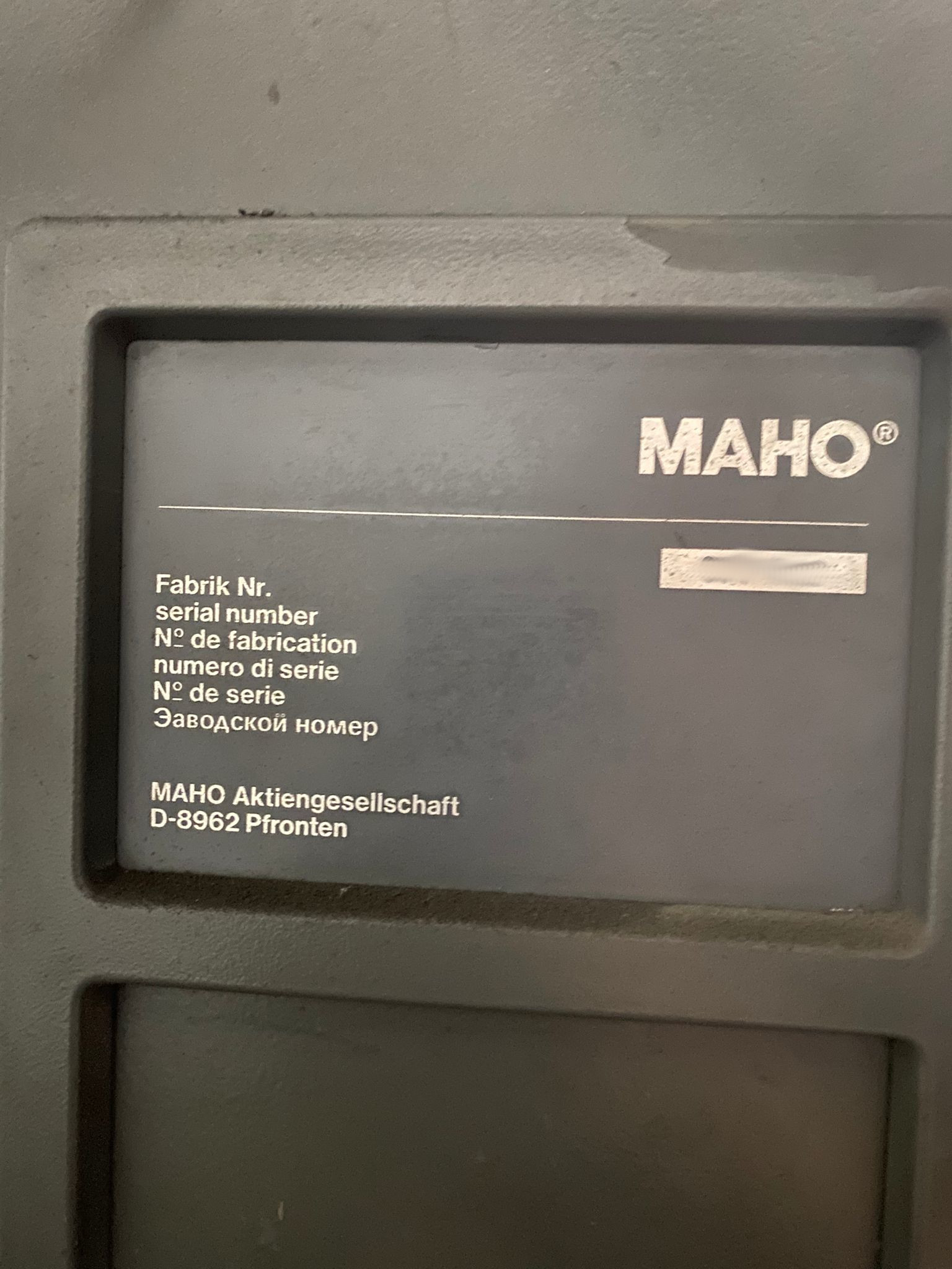 Used Maho MH 700 W I CNC Milling I 2000