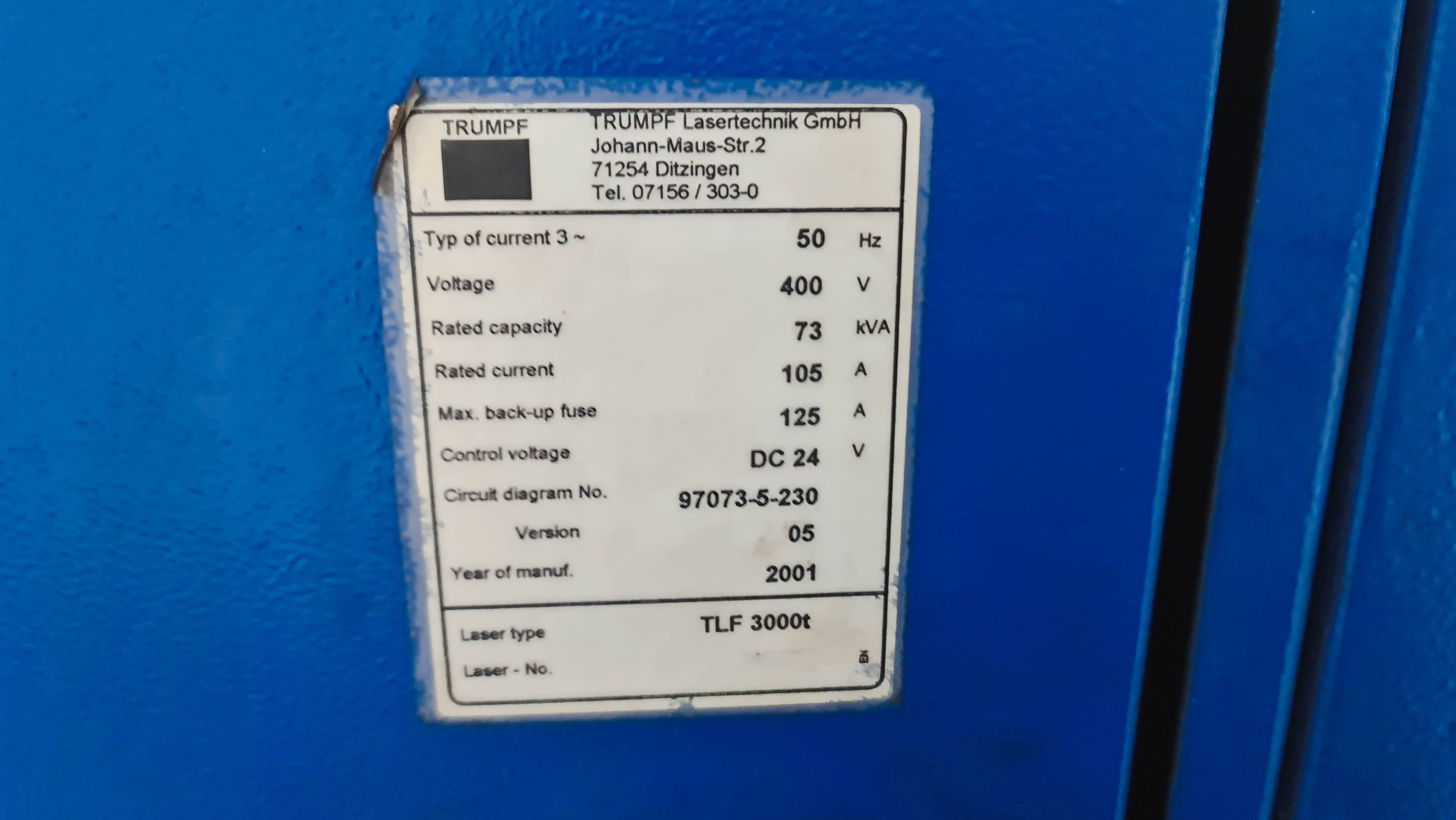 Usado Corte por láser Trumpf Trumatic L3030 I 2001