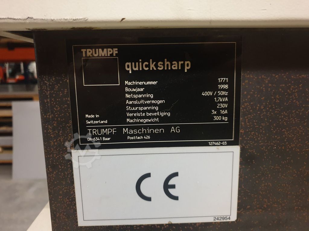 Gebruikt TRUMPF Quicksharp