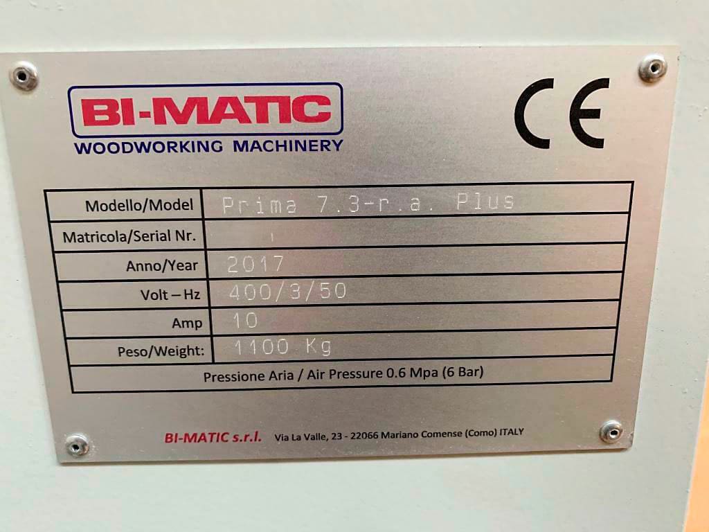 Gebruikt Bi-matic Prima 7.3-r.a plus - Kantenaanlijmmachine - 2017
