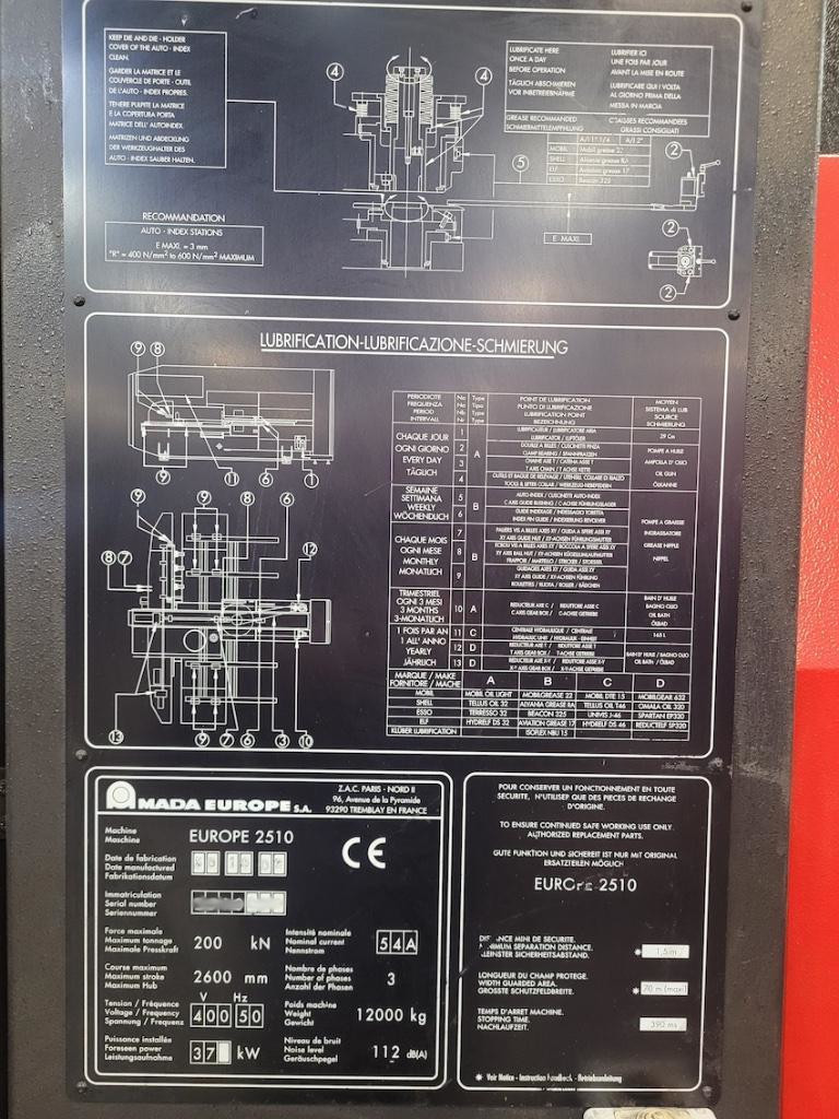 Used Amada Europe 2510 I Punching Machine I 2002