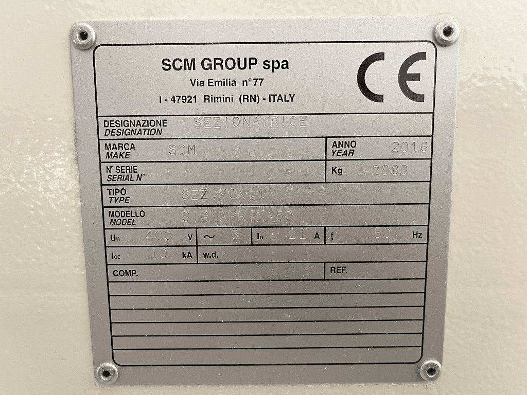 Gebruikt SCM Sigma Prima 50 - Paneelzaag - 2016