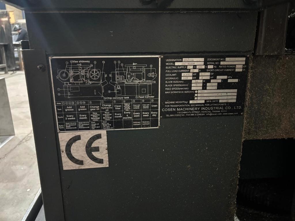 Used Cosen CNC-800DMM I Band Saw