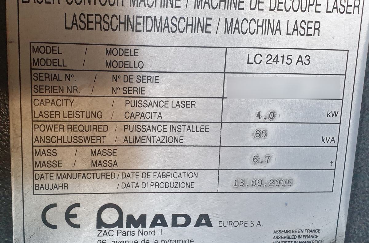 Usado AMADA LC 2415 ALPHA 3 - 2005
