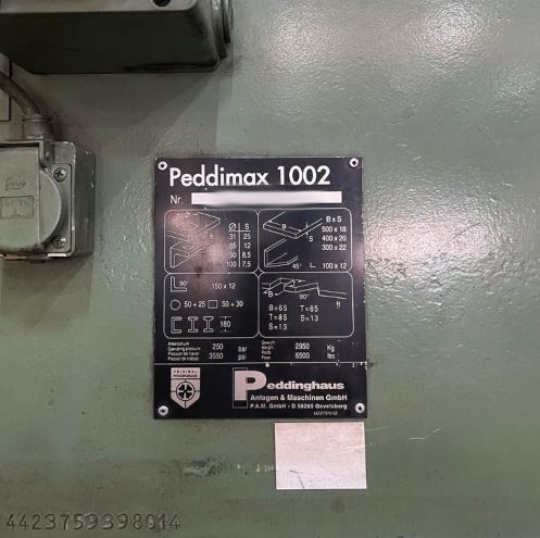Used Peddinghaus Peddimax 1002 I Ironworker