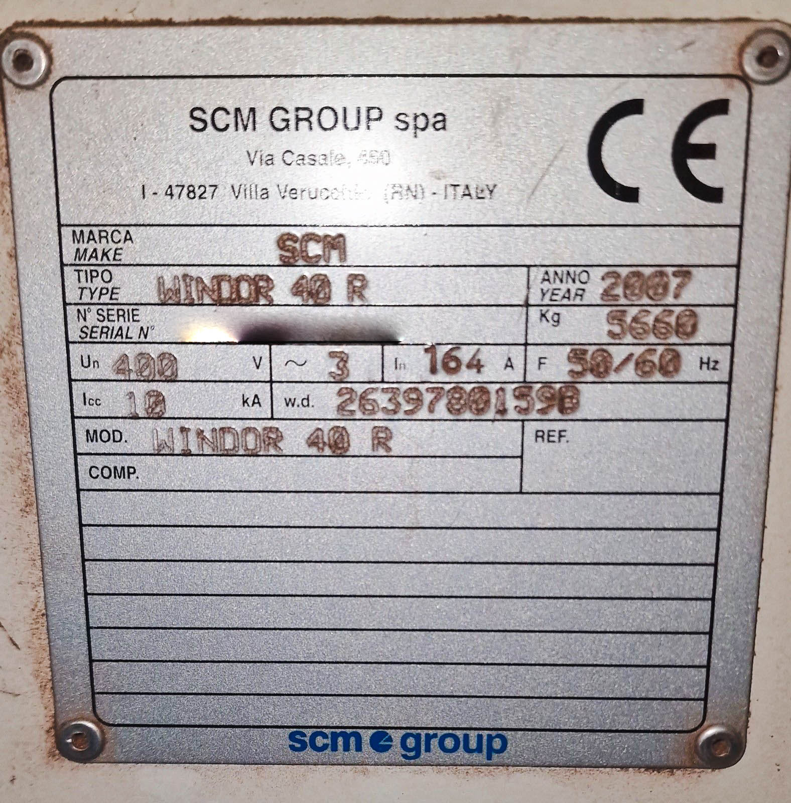 Gebruikt SCM Windor 40R I Angular Window Machining Center I 2007