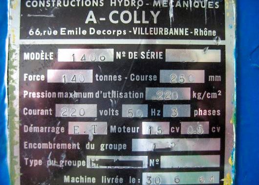 Gebruikt Colly 3000/140 - Persmachine