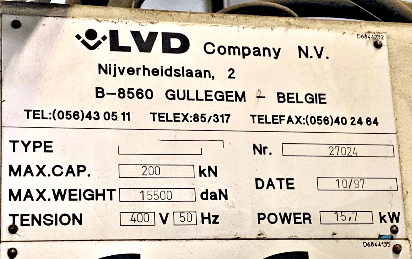 Gebruikt LVD Delta 1250 - Ponsmachine - 1997