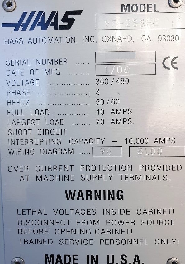 Gebruikt HAAS VF-2 SSHE - 2006