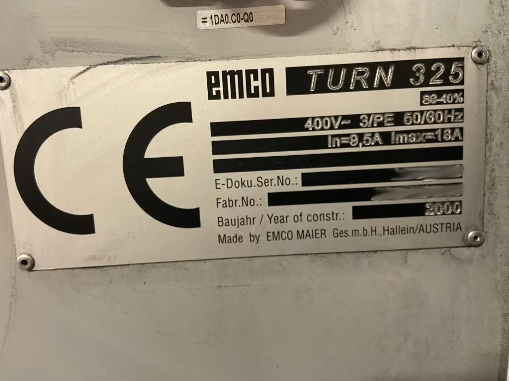 Used EMCO Turn 325 I CNC Lathe I 1999
