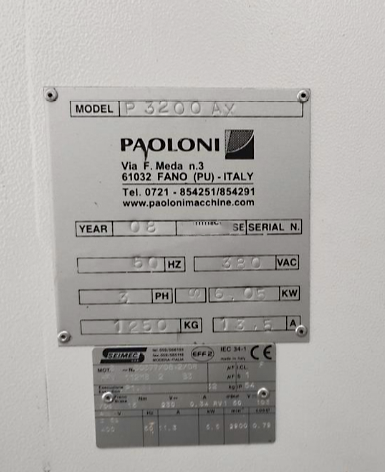 Gebruikt Paoloni 3200 AX - Paneelzaag - 2008