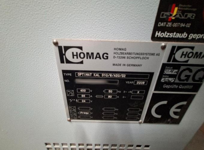 Used Homag Optimat KAL 310/8/A20/S2 I Edgebanding I 2008