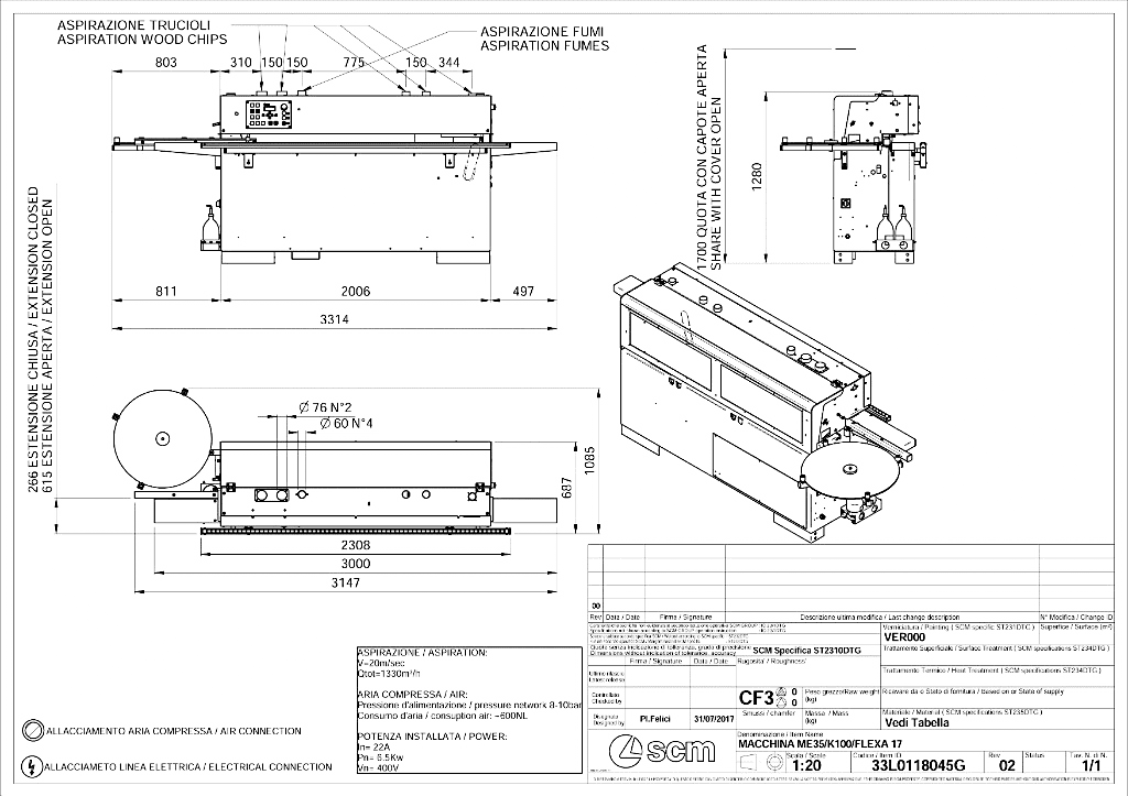 Gebruikt SCM Olimpic K 100 - Kantenaanlijmmachine - 2014