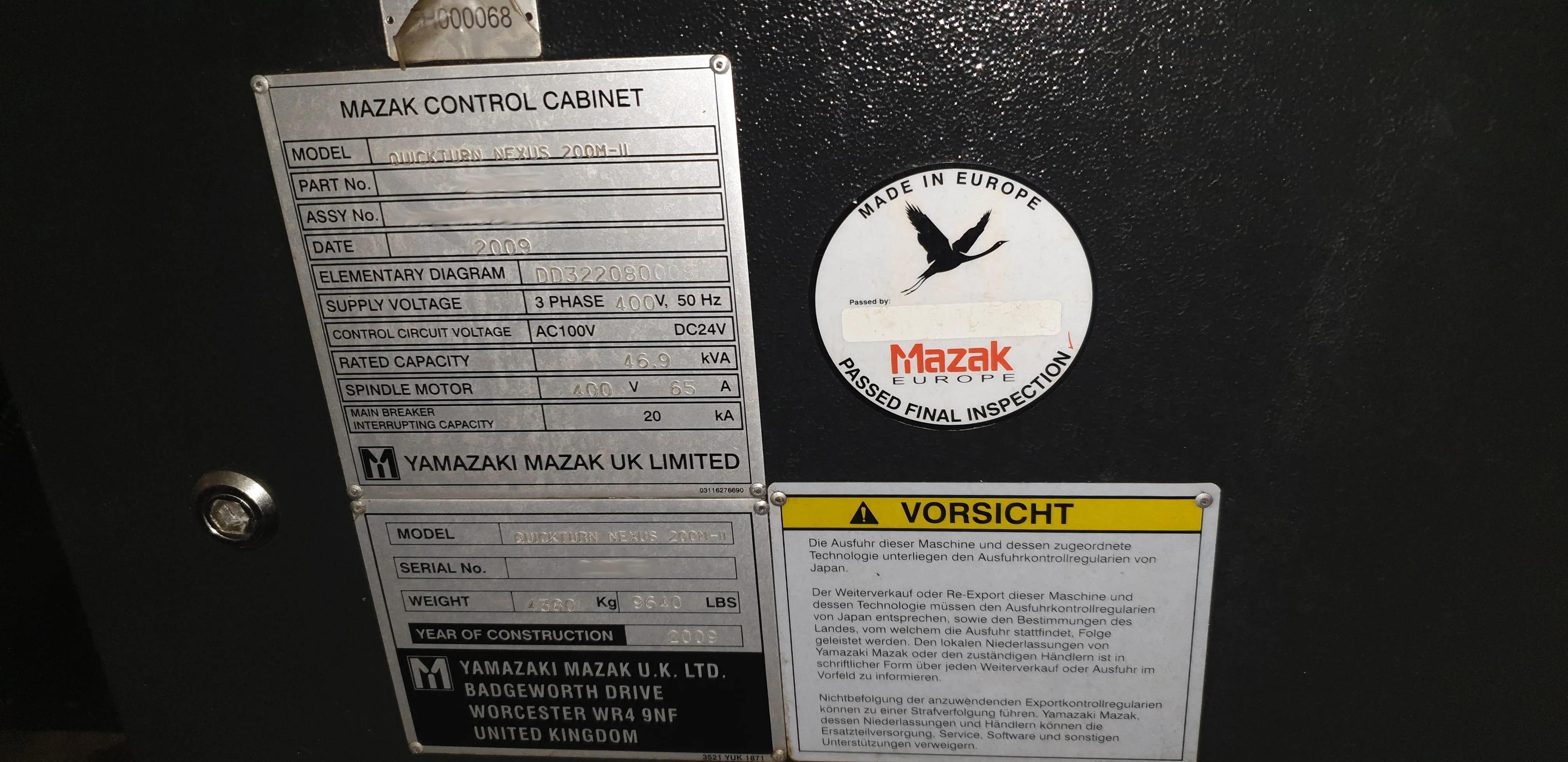 Usado Torno CNC Mazak Quick Turn Nexus 200-II M I (2009)