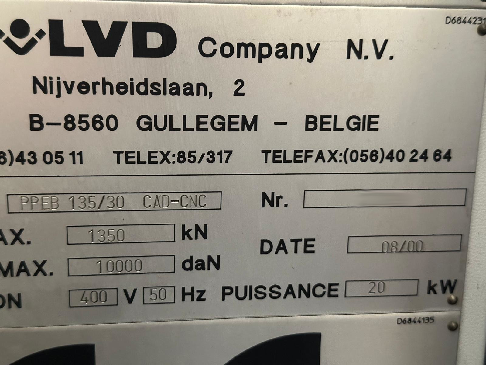 Used LVD PPEB 135/30 I Prees Brake I 2000