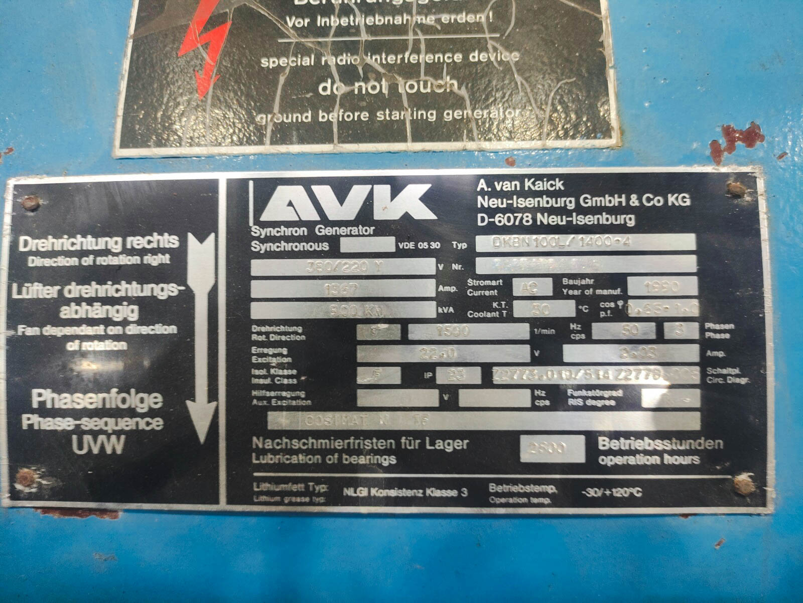 Used Caterpillar 3516 STD I Diesel Generator I 1990