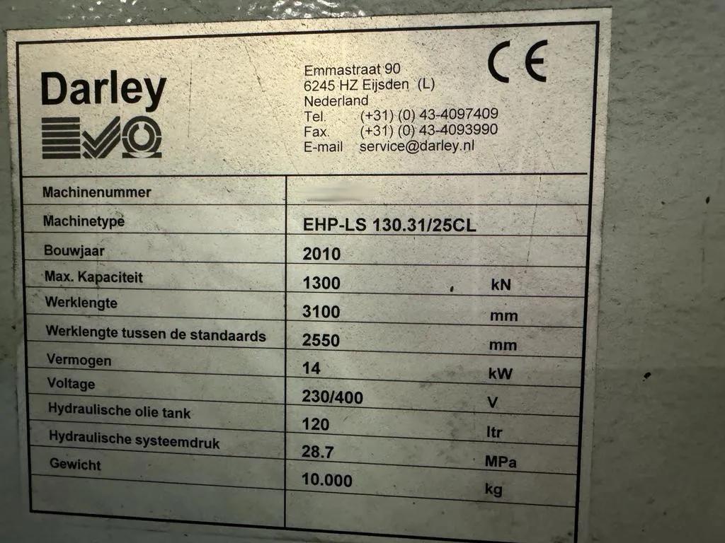 Usado Prensa de Pliegue Darley EHP 130cl I