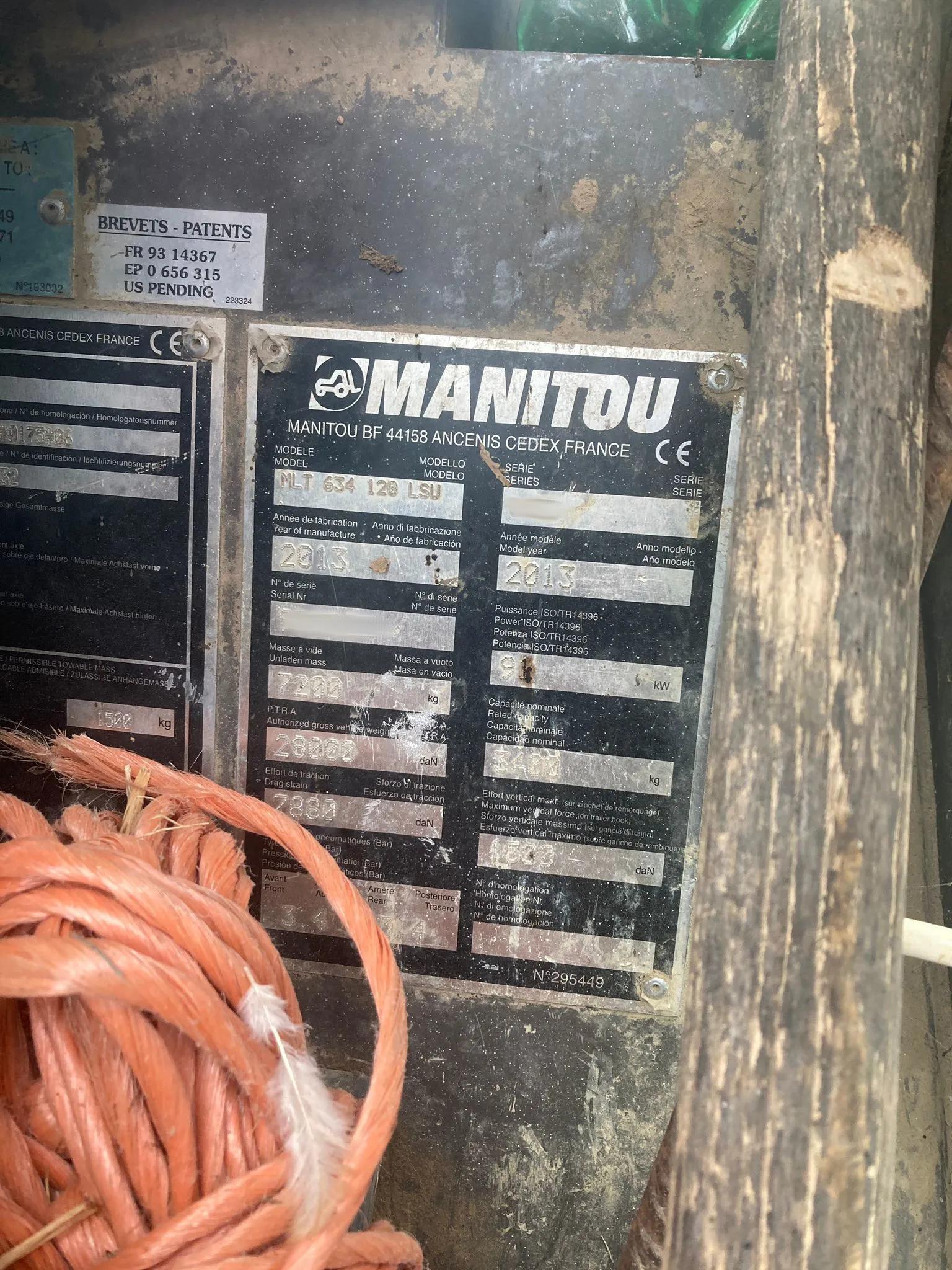 Used Manitou MLT 634-120 LSU I Telehandler