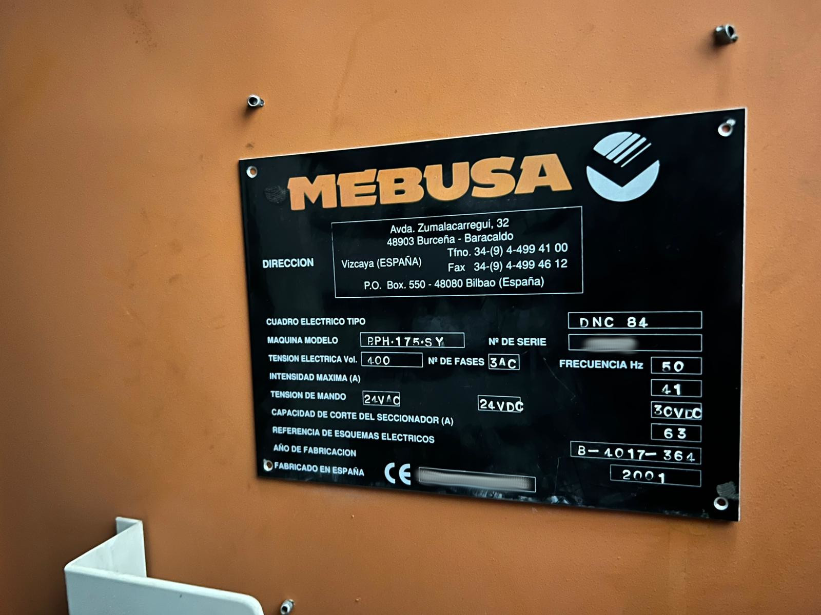 Used Mebusa PPH 175 SY I Press Brake I 2001
