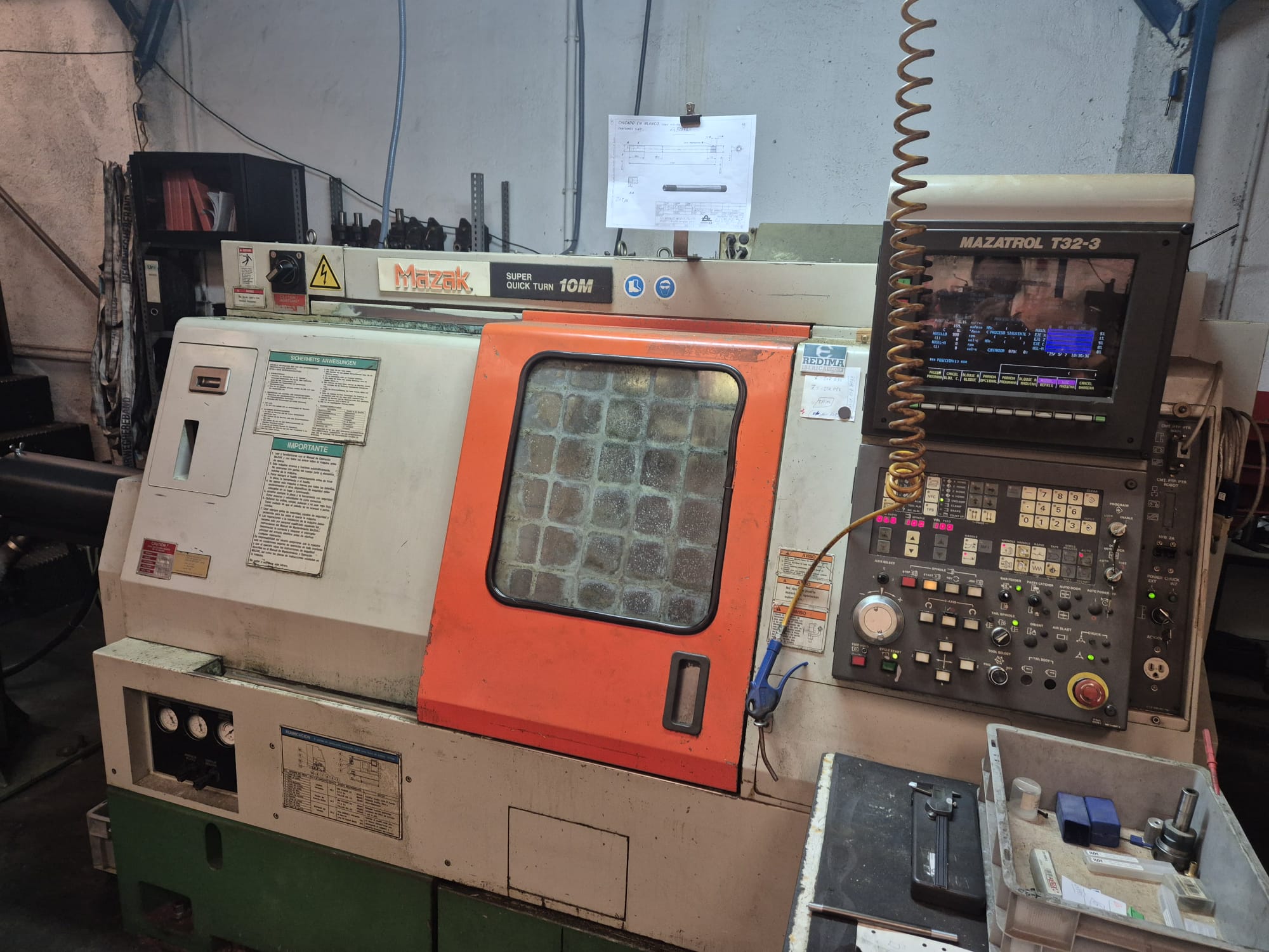 Used Mazak Super Quick Turn 10M I CNC Lathe I 1991