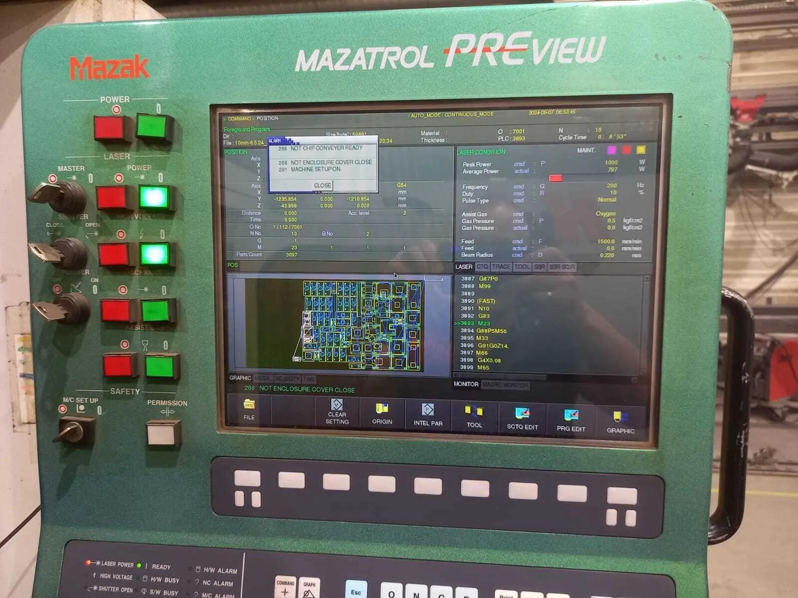 Gebruikt Mazak Hyper Gear 510 I Laser Cutting