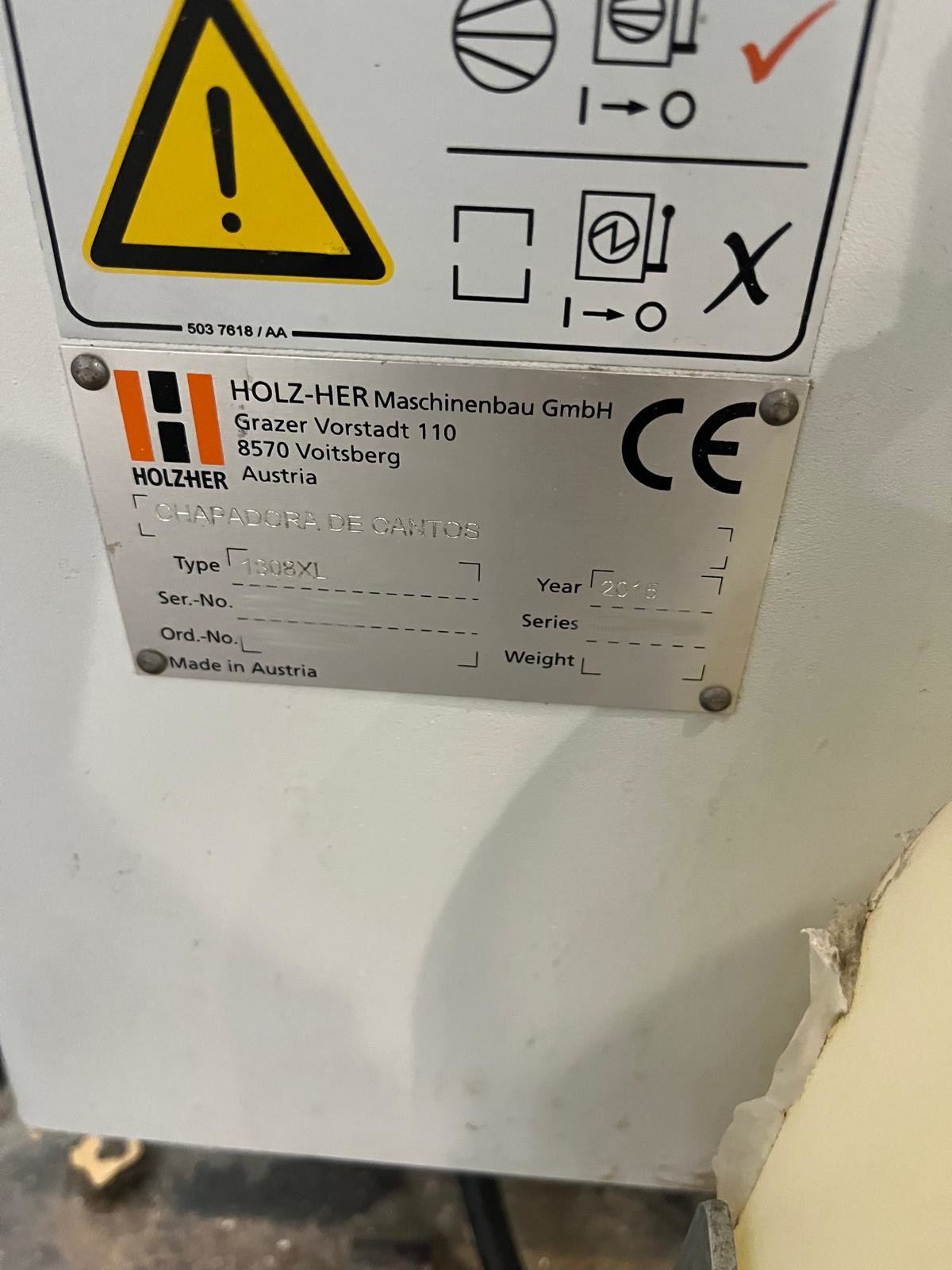 Used Holzher Auriga 1308 XL I Edgebanding I 2015