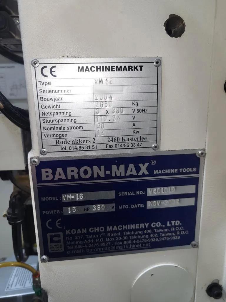 Gebruikt Baron-Max VM-16 I Verticaal bewerkingscentrum