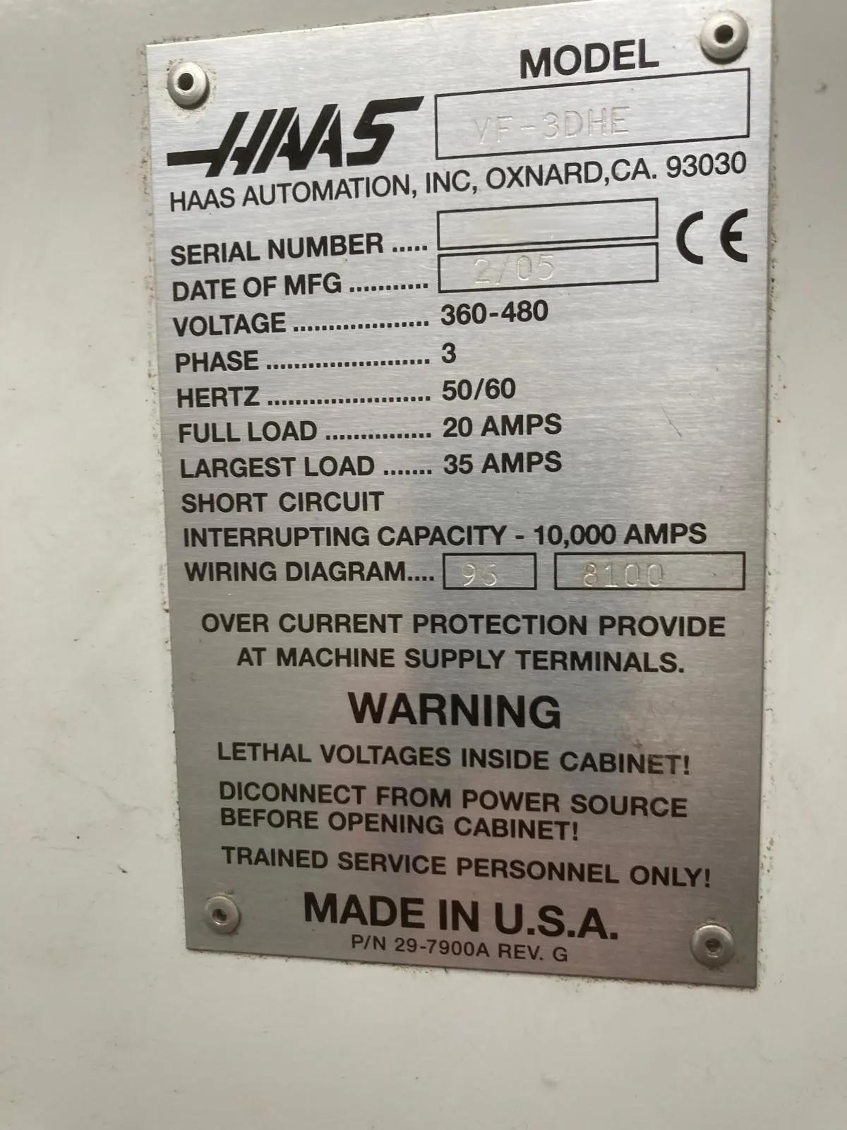 Gebruikt Haas VF-3DHE I Verticale Bewerking Centrum