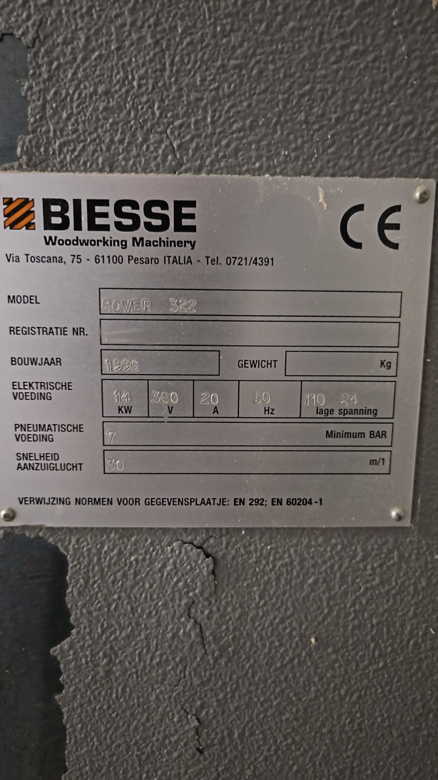 Used Biesse Rover 322 I CNC Machining Center