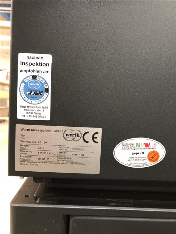 Used Tomoscope XS 160 I 3D tomography machine I 2019